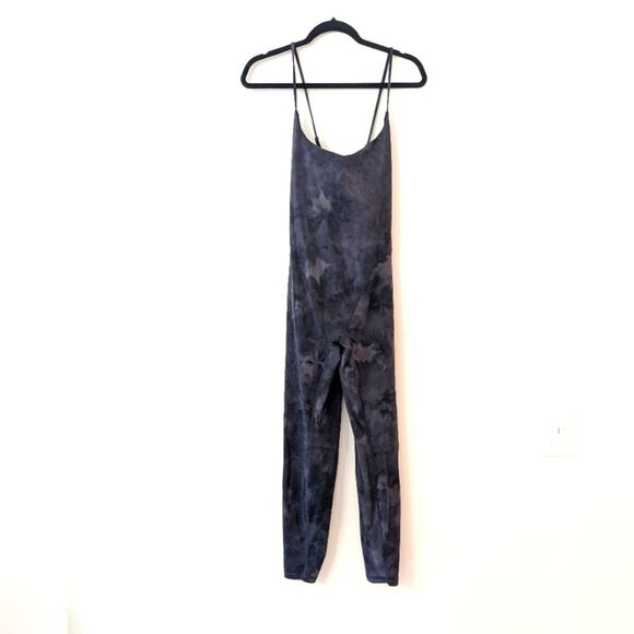 Glyder Pure Bodysuit Black Gray Tie Dye Yoga Leggings Spandex Bra Jumpsuit - Picture 4 of 7